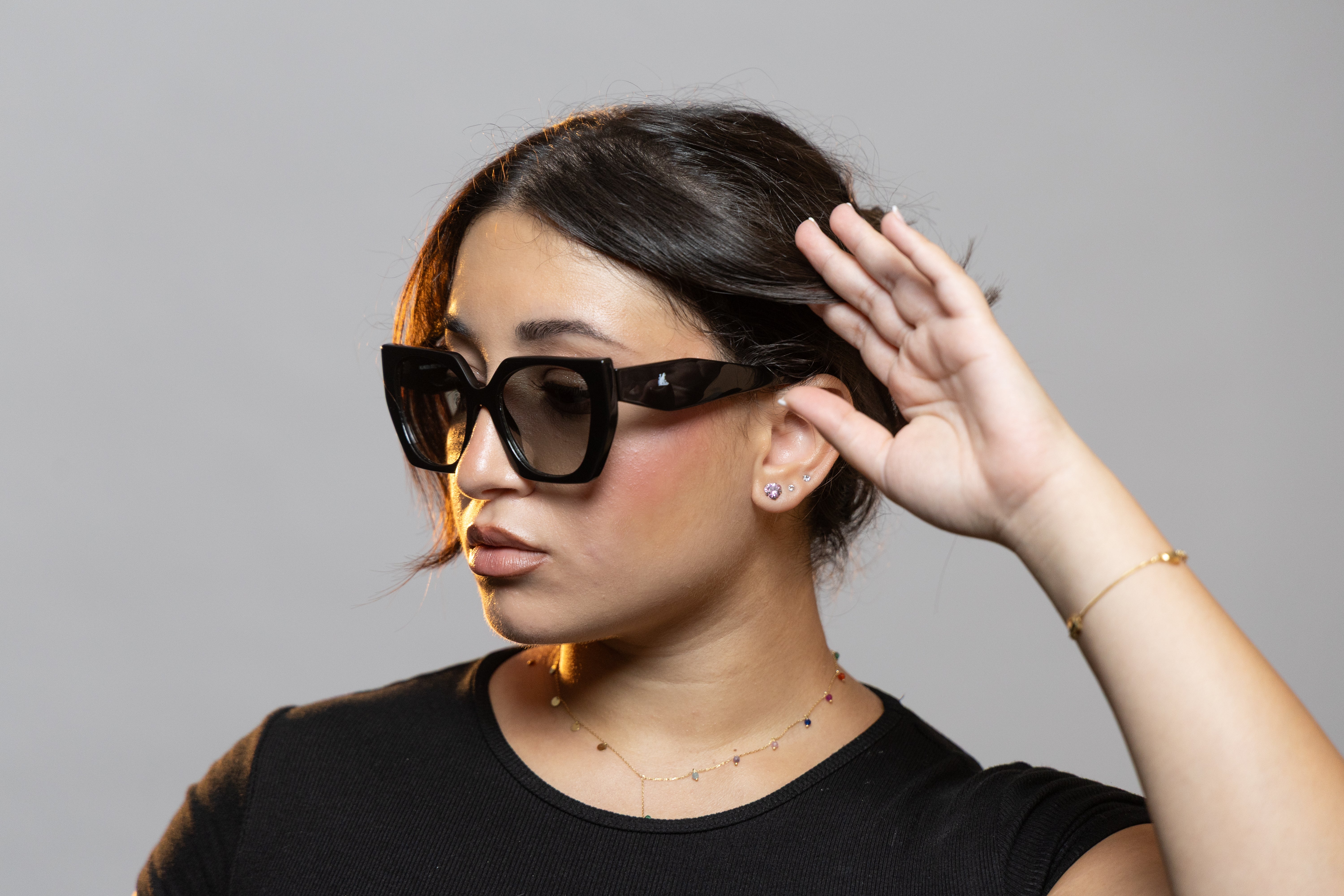 Quinn in Black on Green